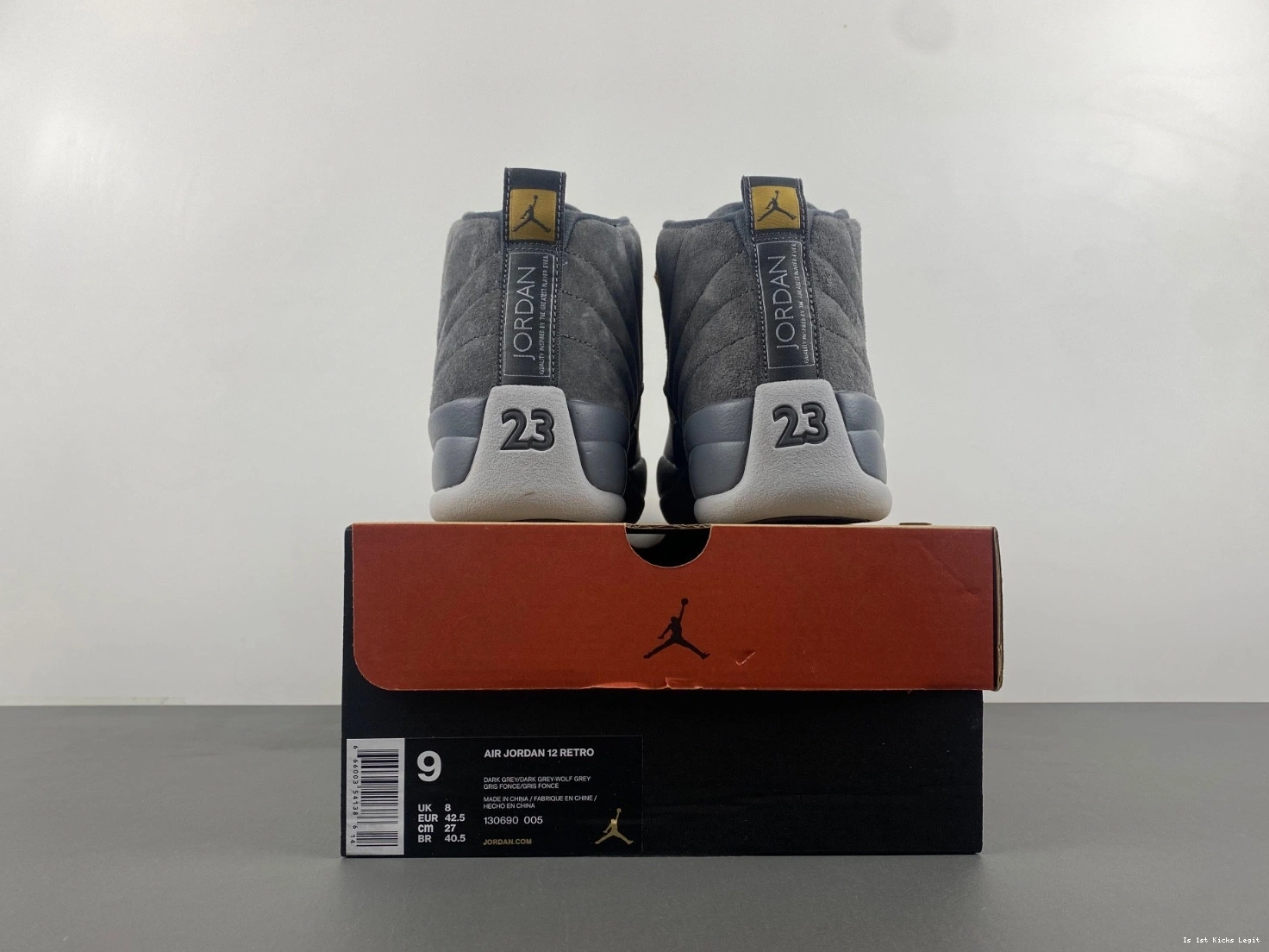 12 Dark Grey Retro Jordan 130690-005 - Men's 0419